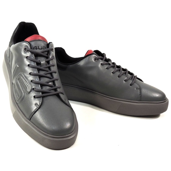 CESARE PACIOTTI 🇮🇹 MENS GREY SOFT LEATHER COMFORT SNEAKERS - Picture 4 of 9